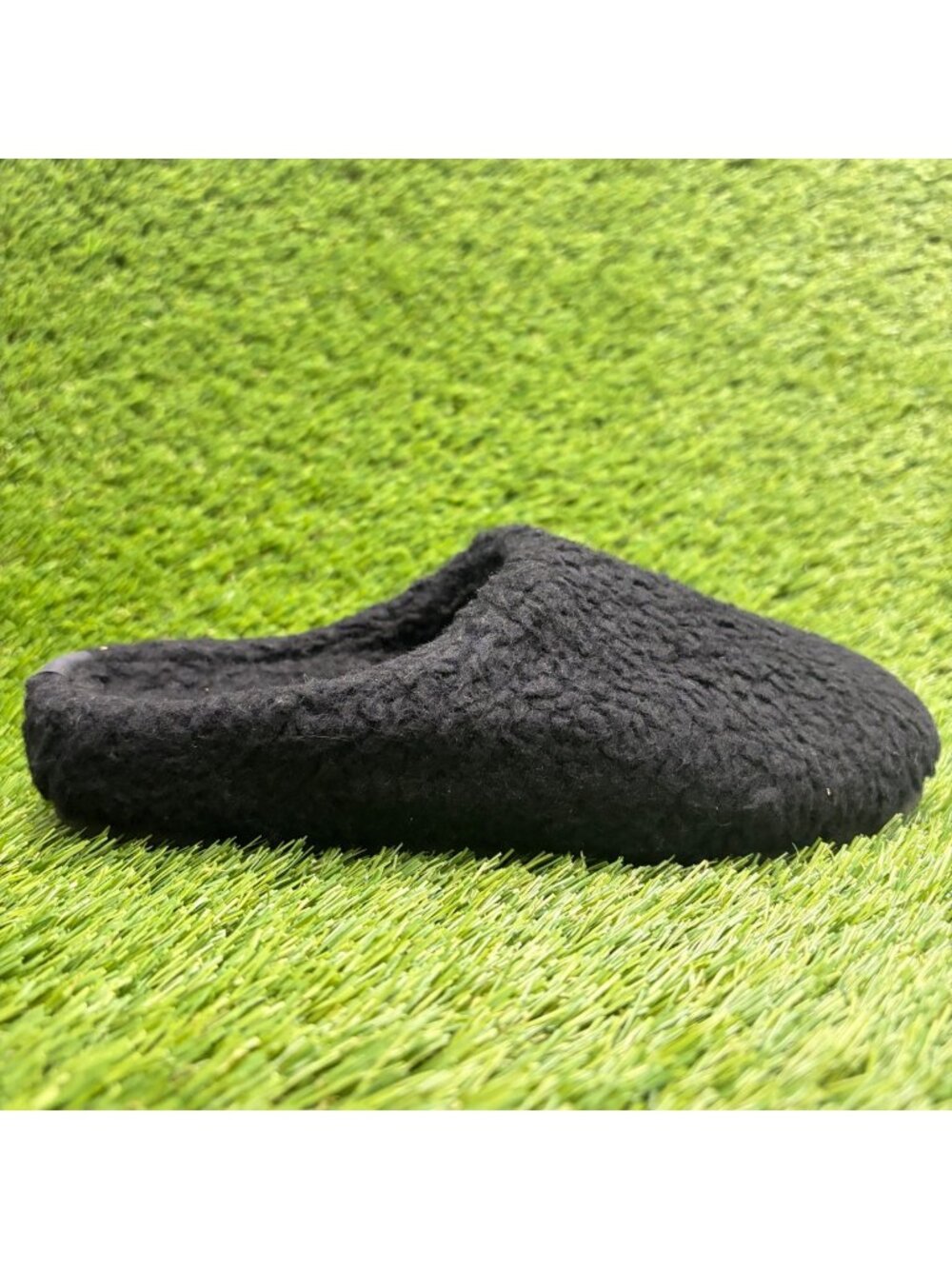 Allbirds Wool Slipper Fluff Womens Size 5.5 Black Casual Slip On Mule Shoes